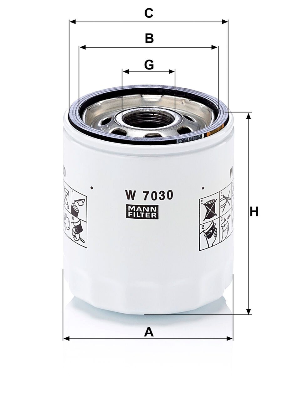 Mann W 7030 Oil Filter W7030