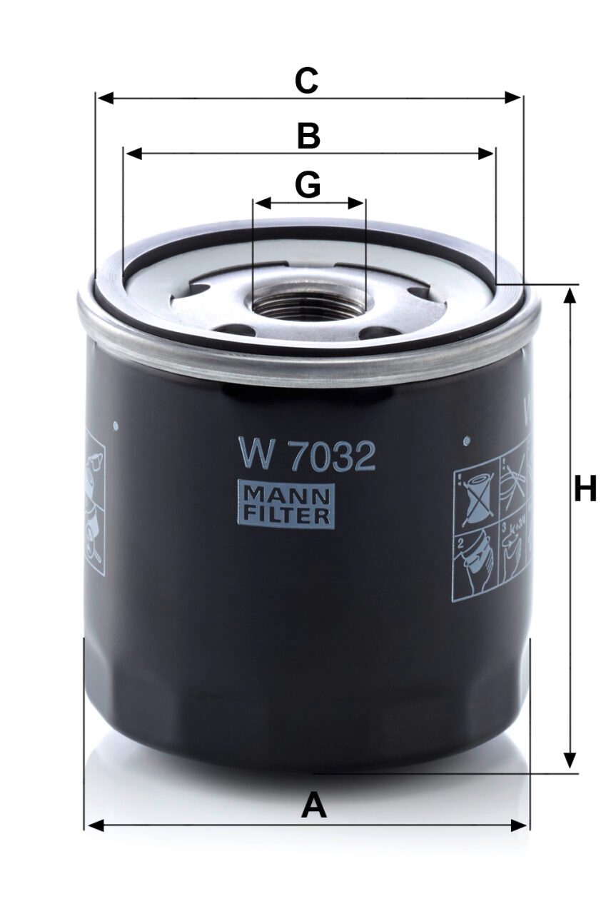 Mann W 7032 Oil Filter W7032