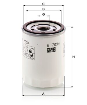 Mann W 7034 Oil Filter W7034
