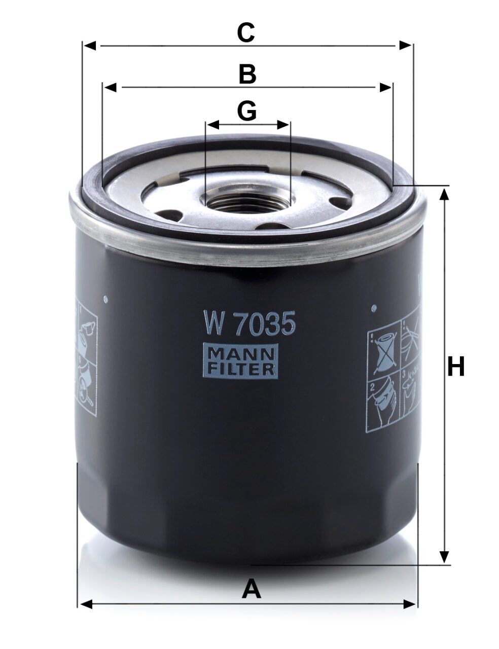 Mann W 7035 Oil Filter W7035