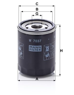 Mann W 7037 Oil Filter W7037