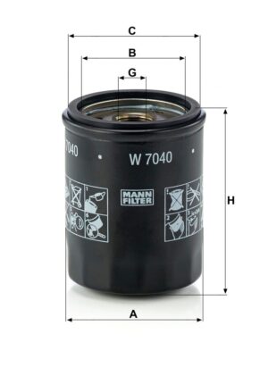 Mann W 7040 Oil Filter W7040