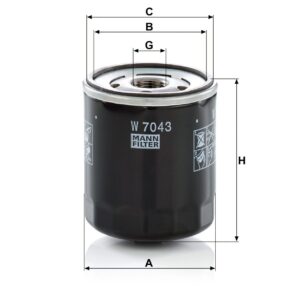 Mann W 7043 Oil Filter W7043