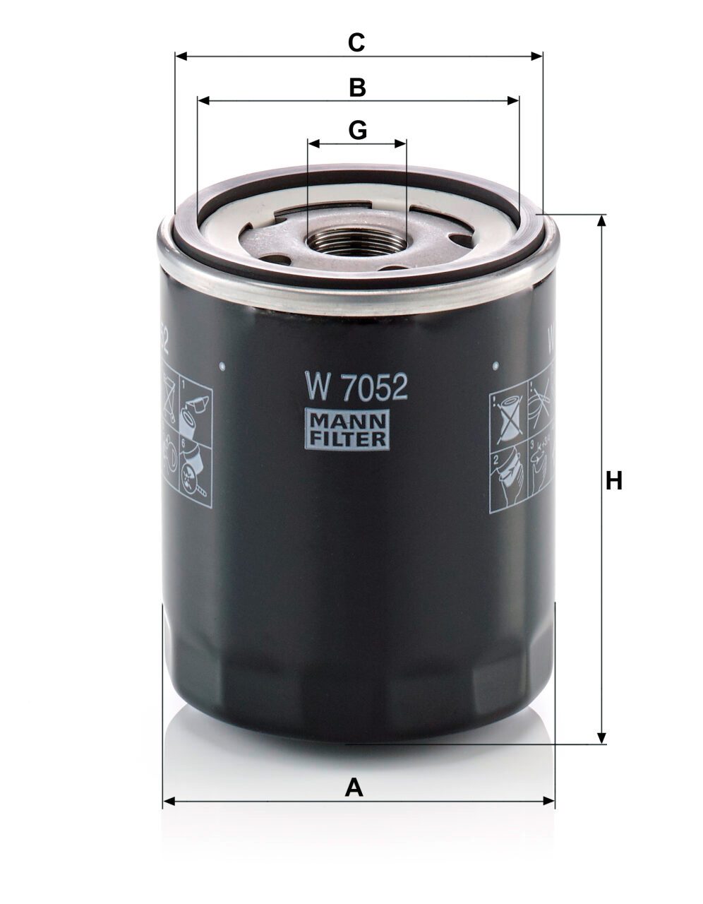 Mann W 7052 Oil Filter W7052