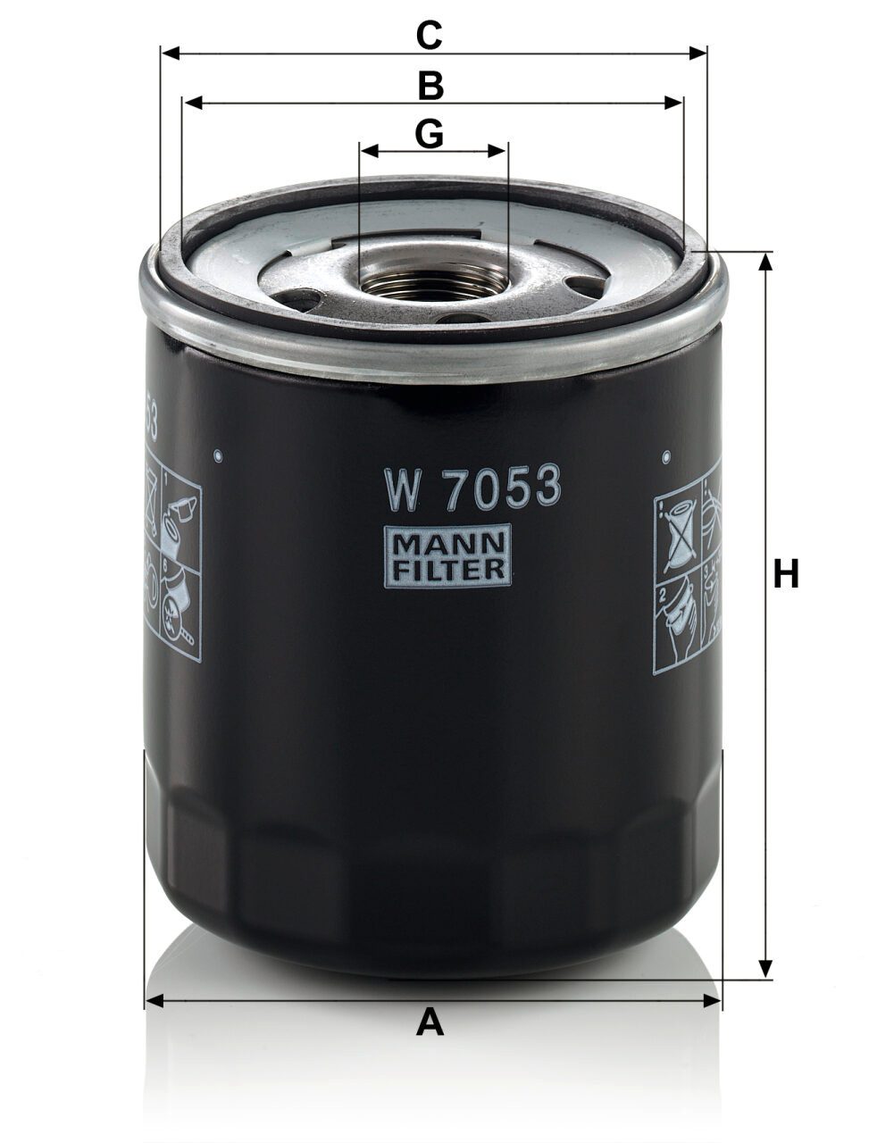 Mann W 7053 Oil Filter W7053