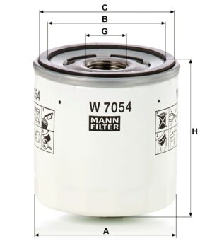 Mann W 7054 Oil Filter W7054