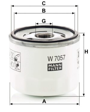Mann W 7057 Oil Filter W7057
