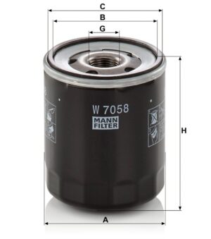 Mann W 7058 Oil Filter W7058