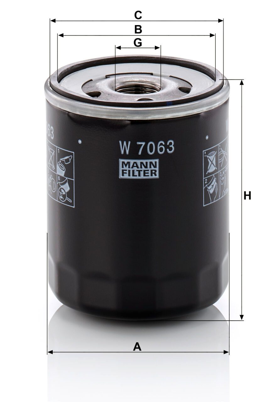 Mann W 7063 Oil Filter W7063