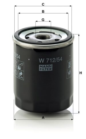 Mann W 712/54 Oil Filter W71254