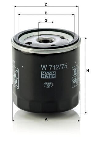 Mann W 712/75 Oil Filter W71275