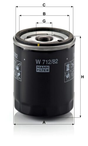 Mann W 712/82 Oil Filter W71282