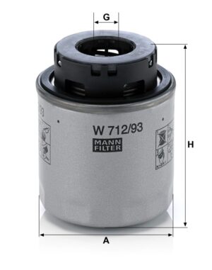Mann W 712/93 Oil Filter W71293