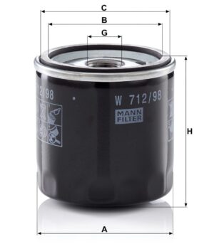 Mann W 712/98 Oil Filter W71298