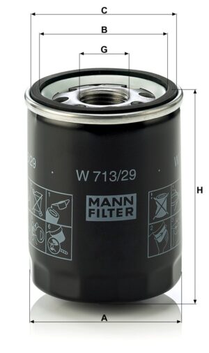 Mann W 713/29 Oil Filter W71329