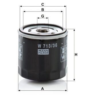 Mann W 713/36 Oil Filter W71336