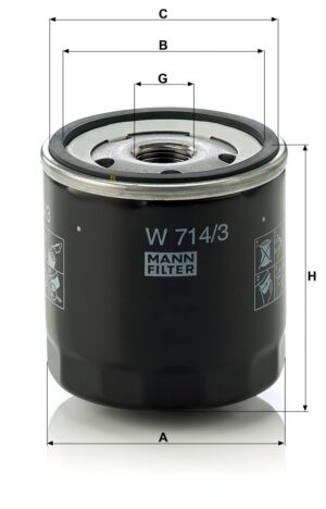 Mann W 714/3 Oil Filter W7143