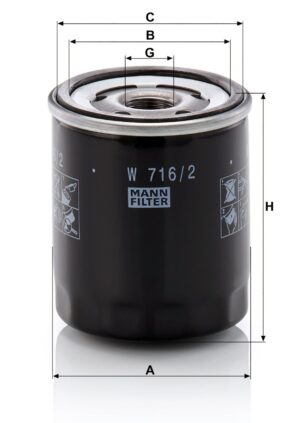 Mann W 716/2 Oil Filter W7162