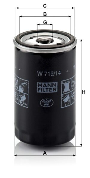 Mann W 719/14 Lube Oil Filter W71914