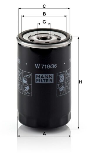 Mann W 719/36 Oil Filter W71936