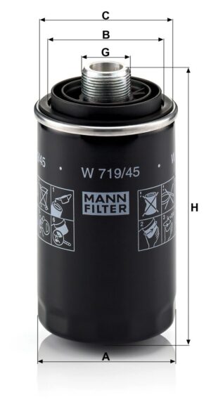 Mann W 719/45 Oil Filter W71945