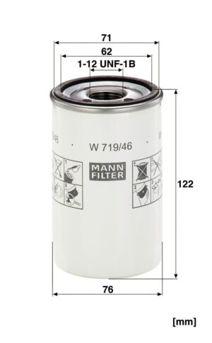 Mann W 719/46 Oil Filter W71946