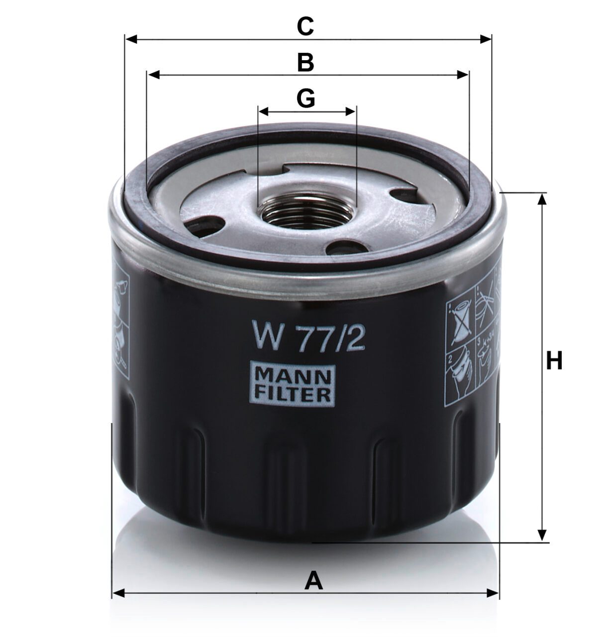Mann W 77/2 Oil Filter W772
