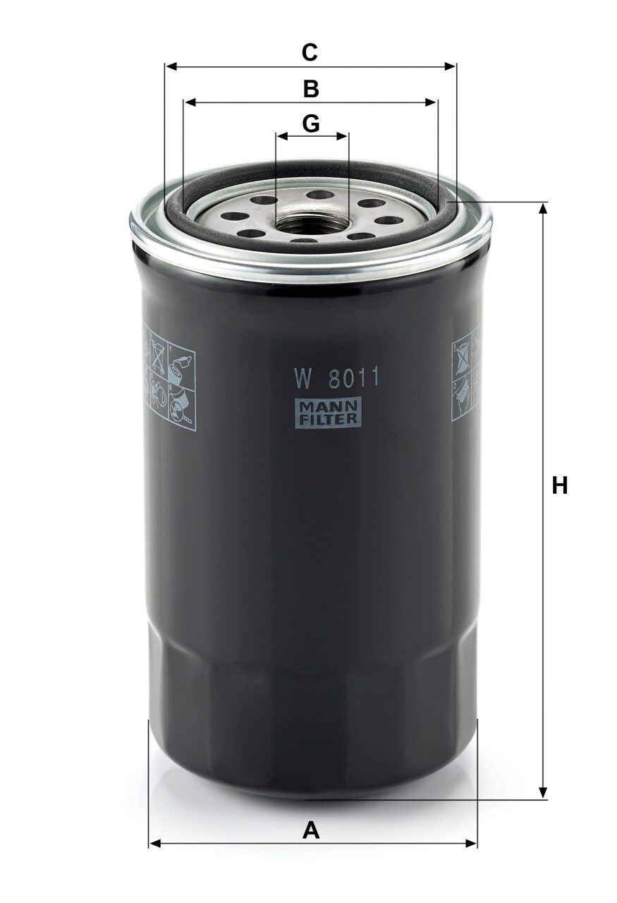 Mann W 8011 Oil Filter W8011