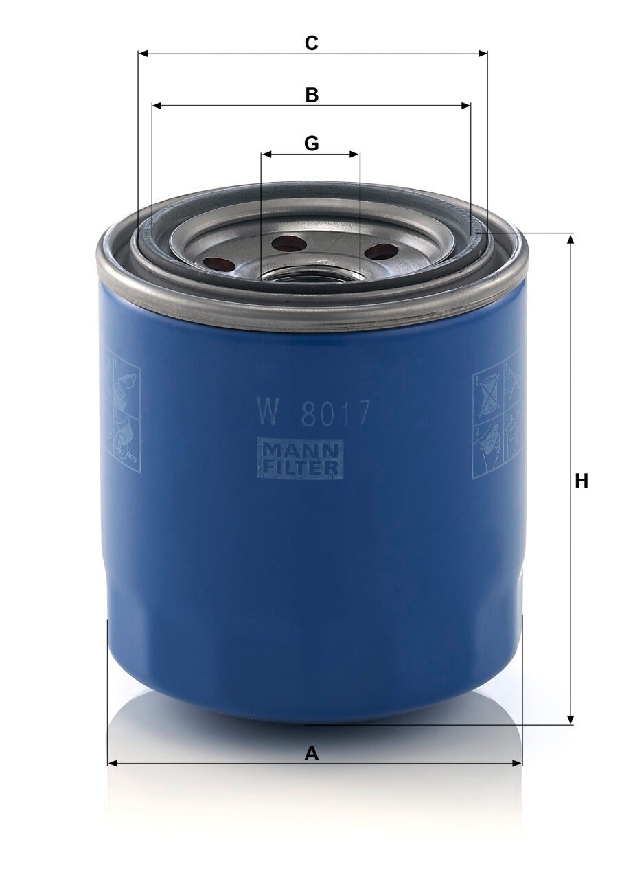 Mann W 8017 Oil Filter W8017