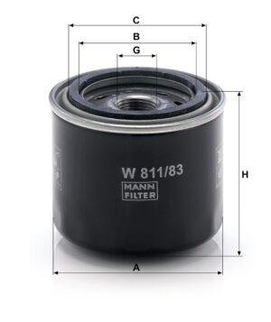 Mann W 811/83 Oil Filter W81183