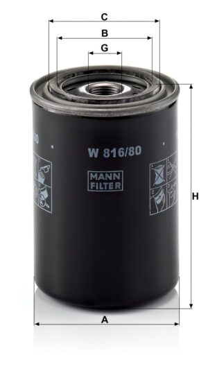 Mann W 816/80 Oil Filter W81680