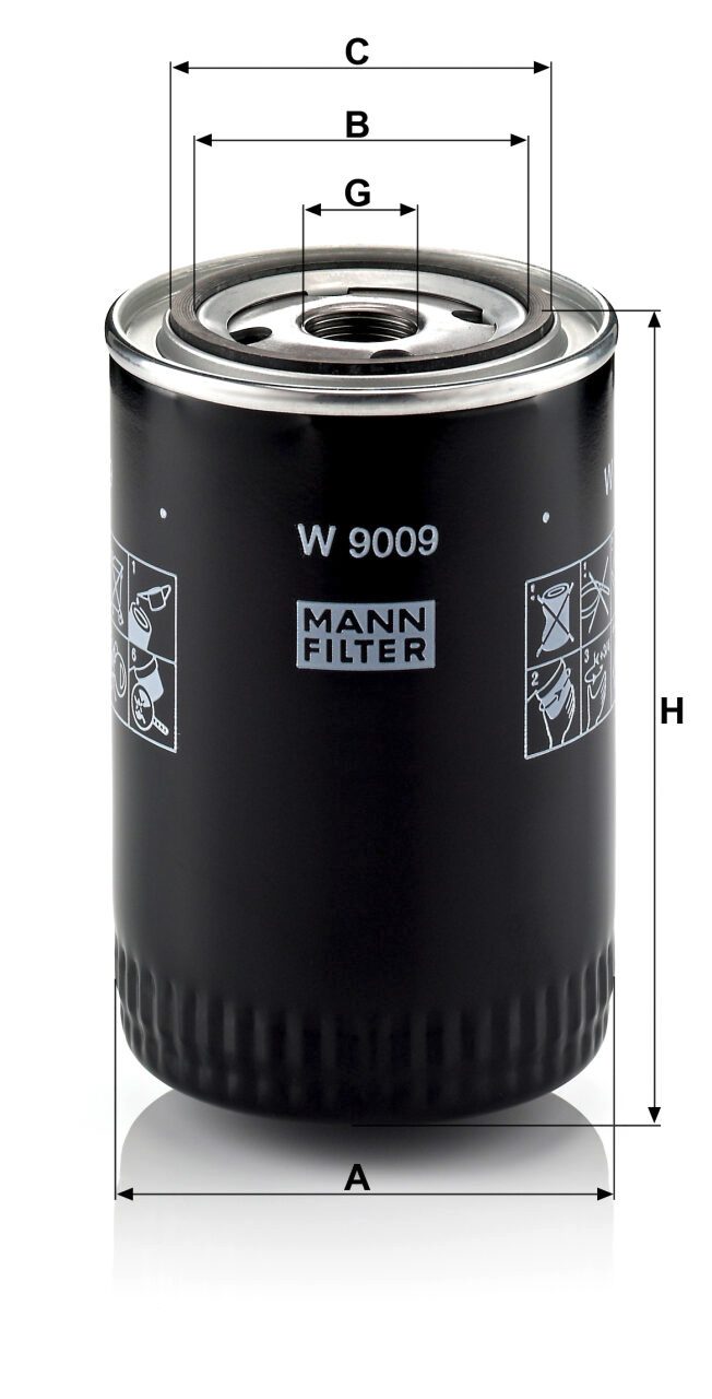 Mann W 9009 Oil Filter W9009