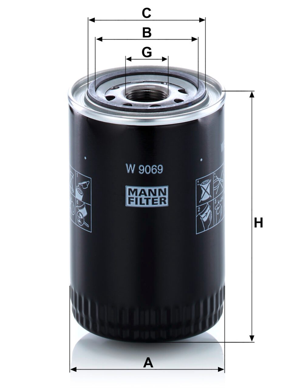 Mann W 9069 Oil Filter W9069