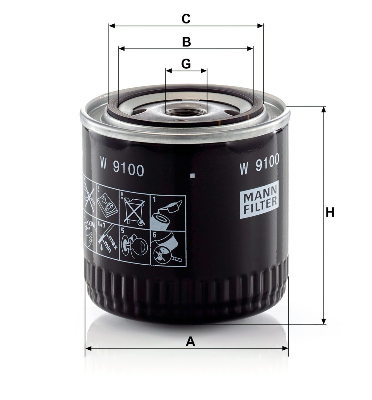 Mann W 9100 Oil Filters W9100