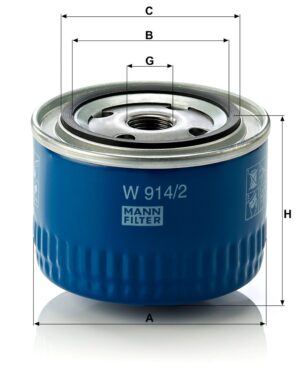 Mann W 914/2 Oil Filter W9142