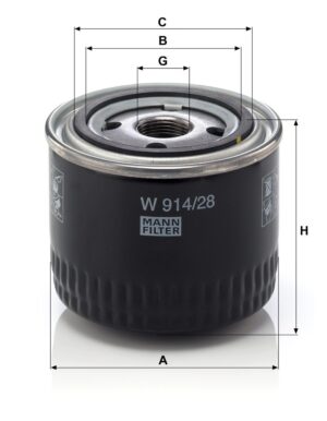 Mann W 914/28 Oil Filter W91428