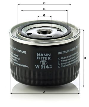 Mann W 914/4 Oil Filter W9144