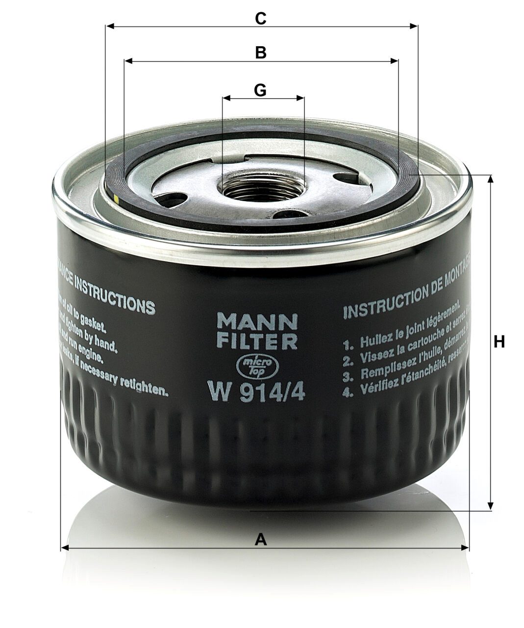 Mann W 914/4 Oil Filter W9144