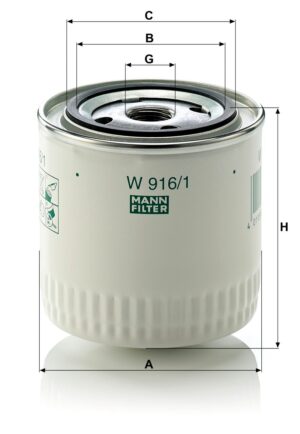 Mann W 916/1 Oil Filter W9161