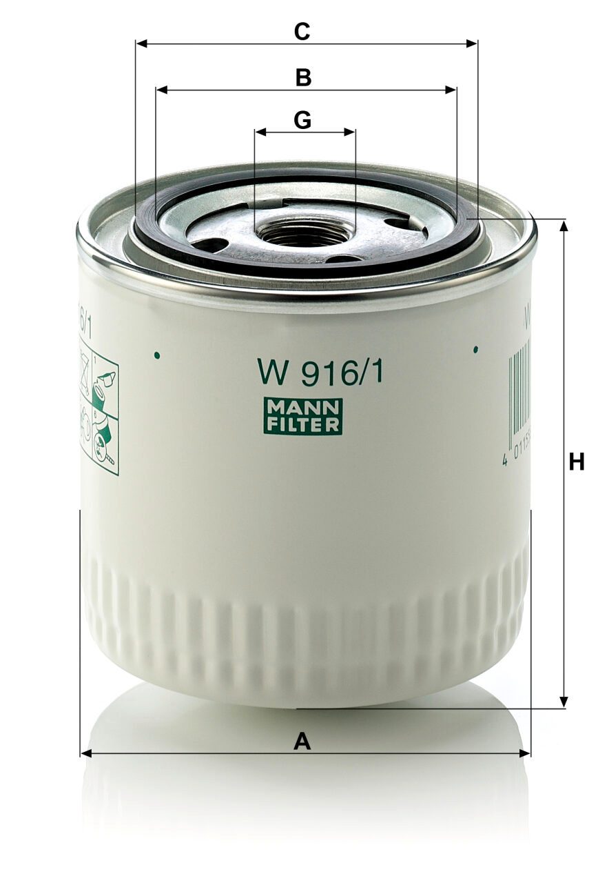 Mann W 916/1 Oil Filter W9161