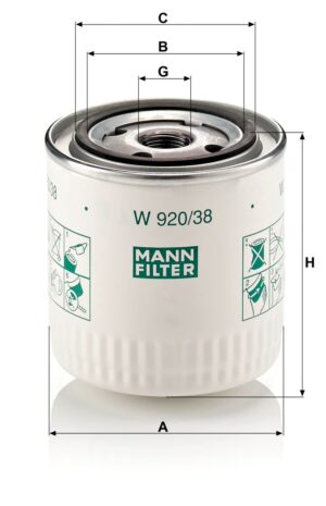 Mann W 920/38 Oil Filter W92038