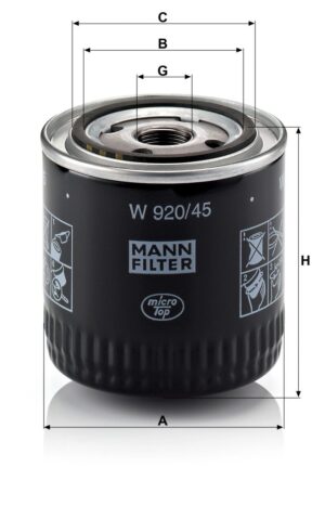 Mann W 920/45 Oil Filter W92045
