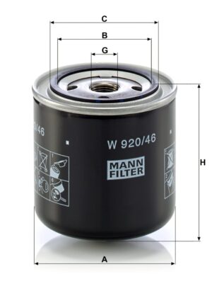Mann Filter W 920/46 Oil Filter W92046