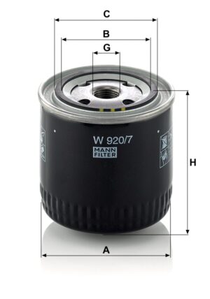 Mann W 920/7 Oil Filter W9207