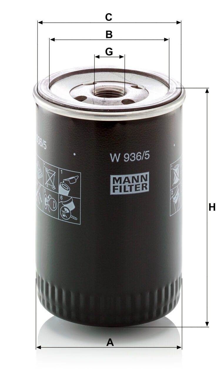 Mann W 936/5 Oil Filter W9365
