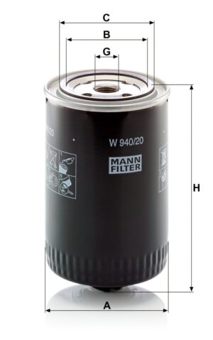 Mann W 940/20 Oil Filter W94020