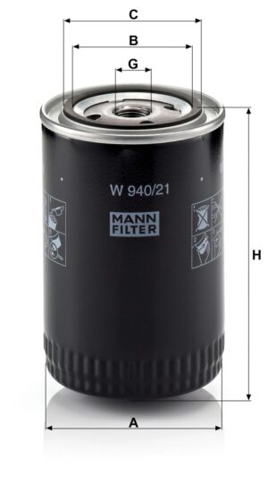 Mann W 940/21 Oil Filter W94021
