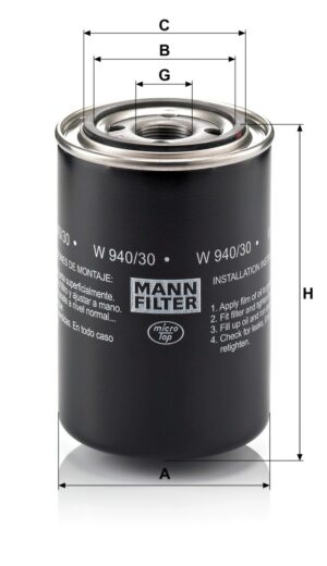 Mann W 940/30 Oil Filter W94030