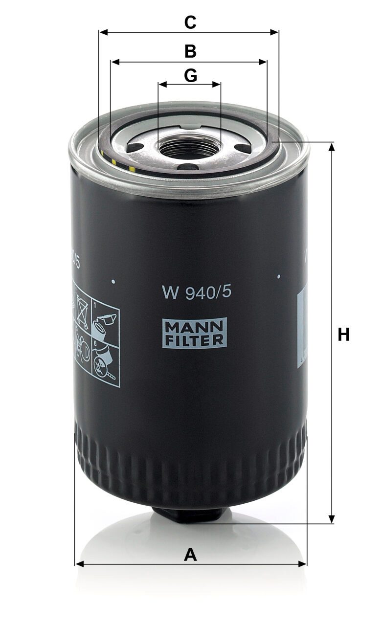 Mann W 940/5 Oil Filter W9405