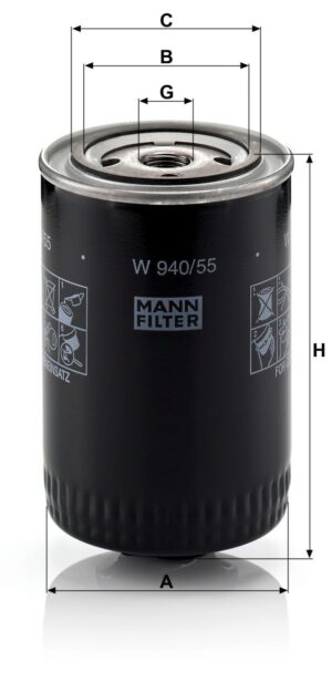 Mann W 940/55 Oil Filter W94055